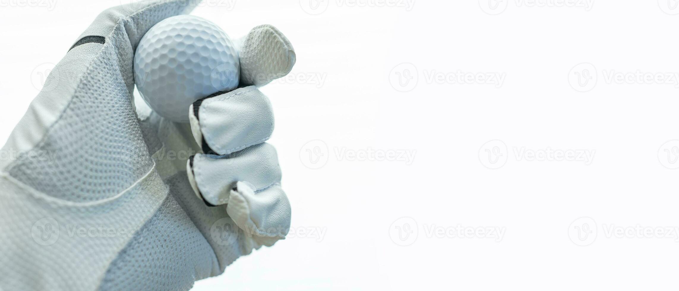 golf bal in golfers hand- foto