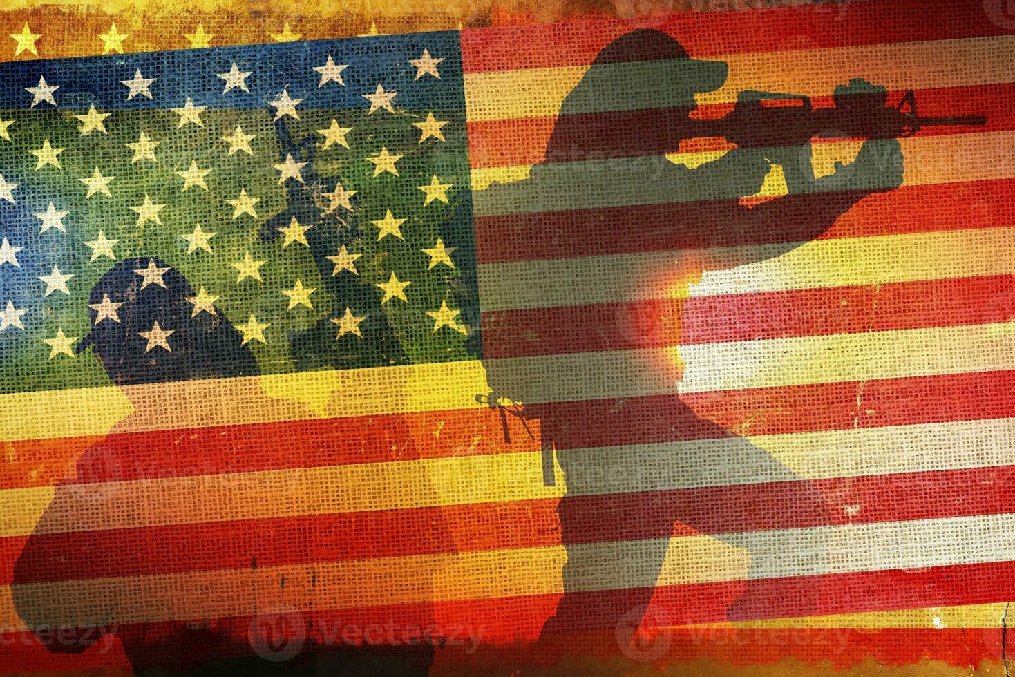Amerikaans leger vlag concept foto