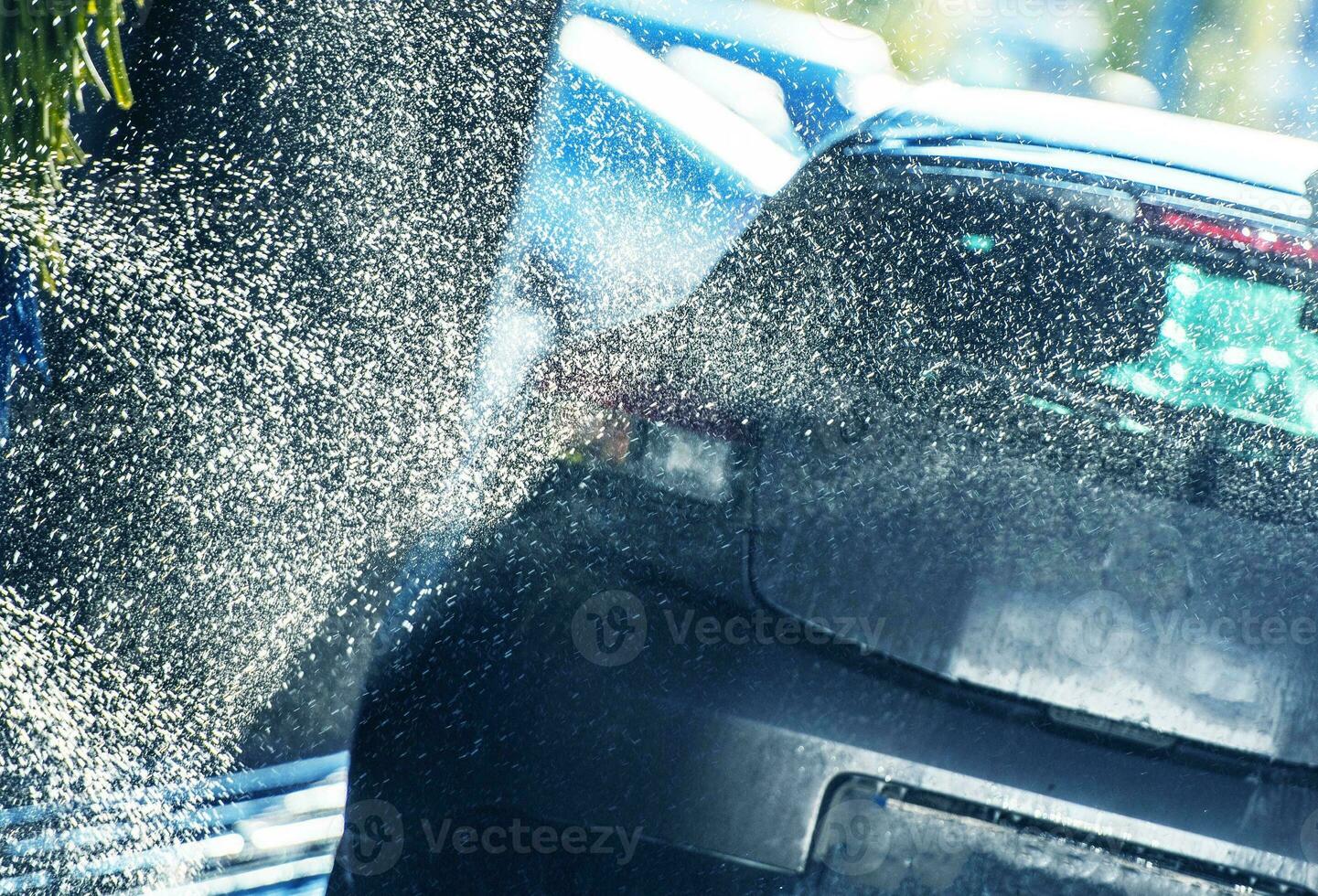 voertuig het wassen in de auto wassen foto