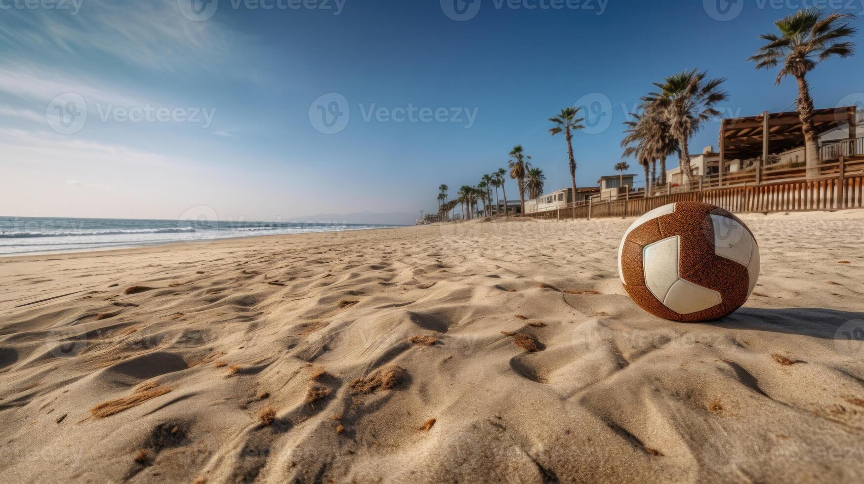 zomer strand volleybal. illustratie ai generatief foto