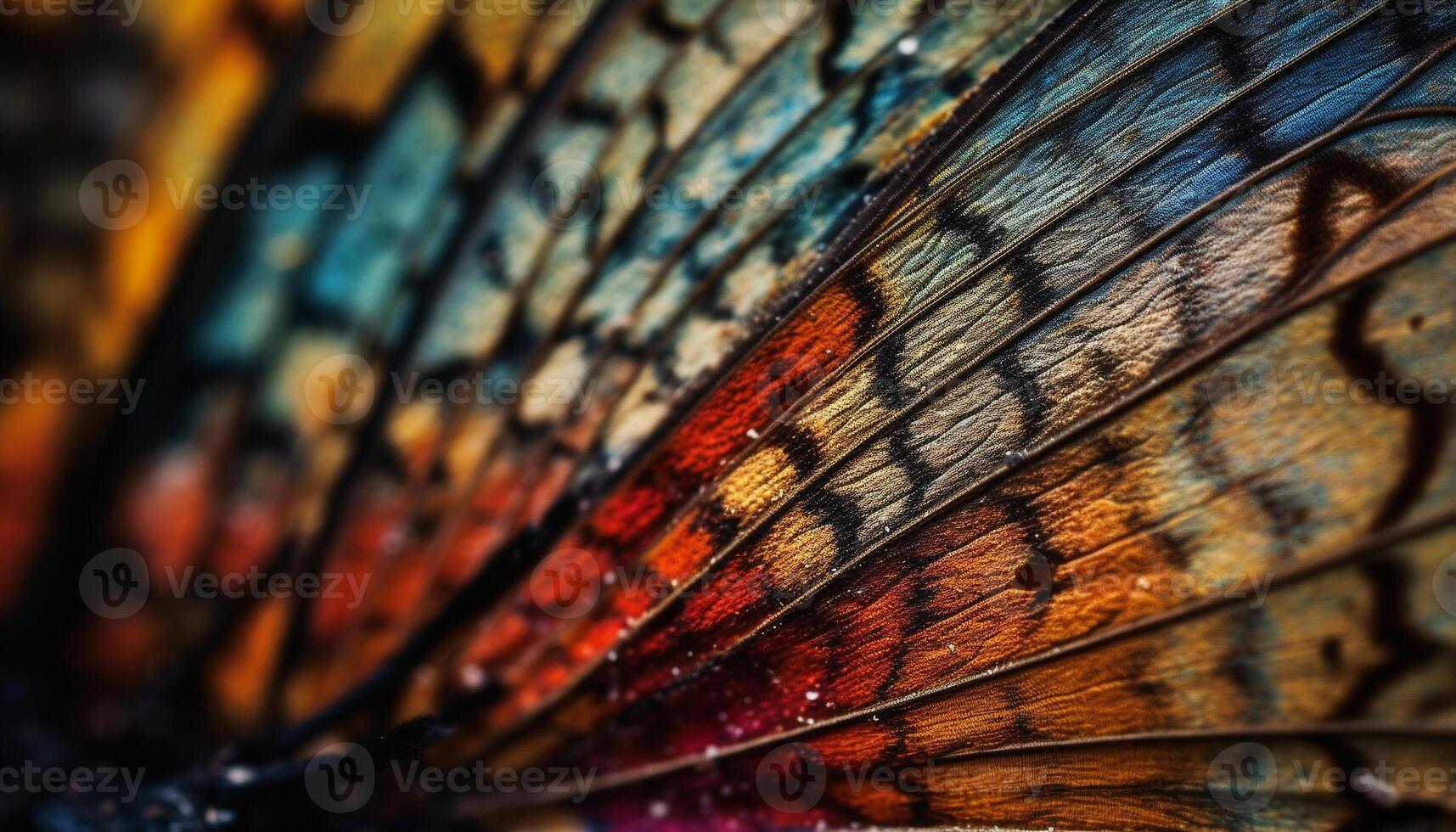 levendig gekleurde blad in macro, schoonheid in natuur herfst ontwerp gegenereerd door ai foto