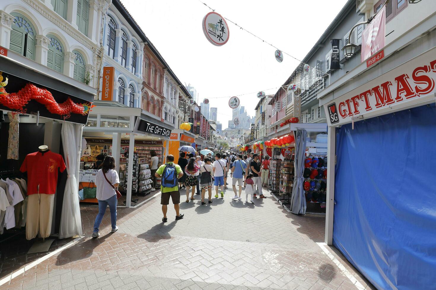 China dorp, Singapore februari 06, 2019 een van de levendig en historisch een deel van de stad. een toerist heet plek. foto