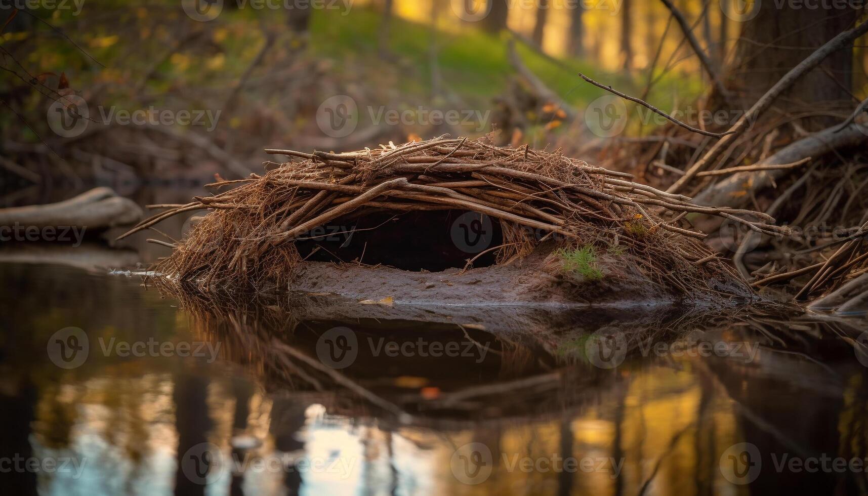 rustig tafereel van dieren in de wild gegenereerd door ai foto