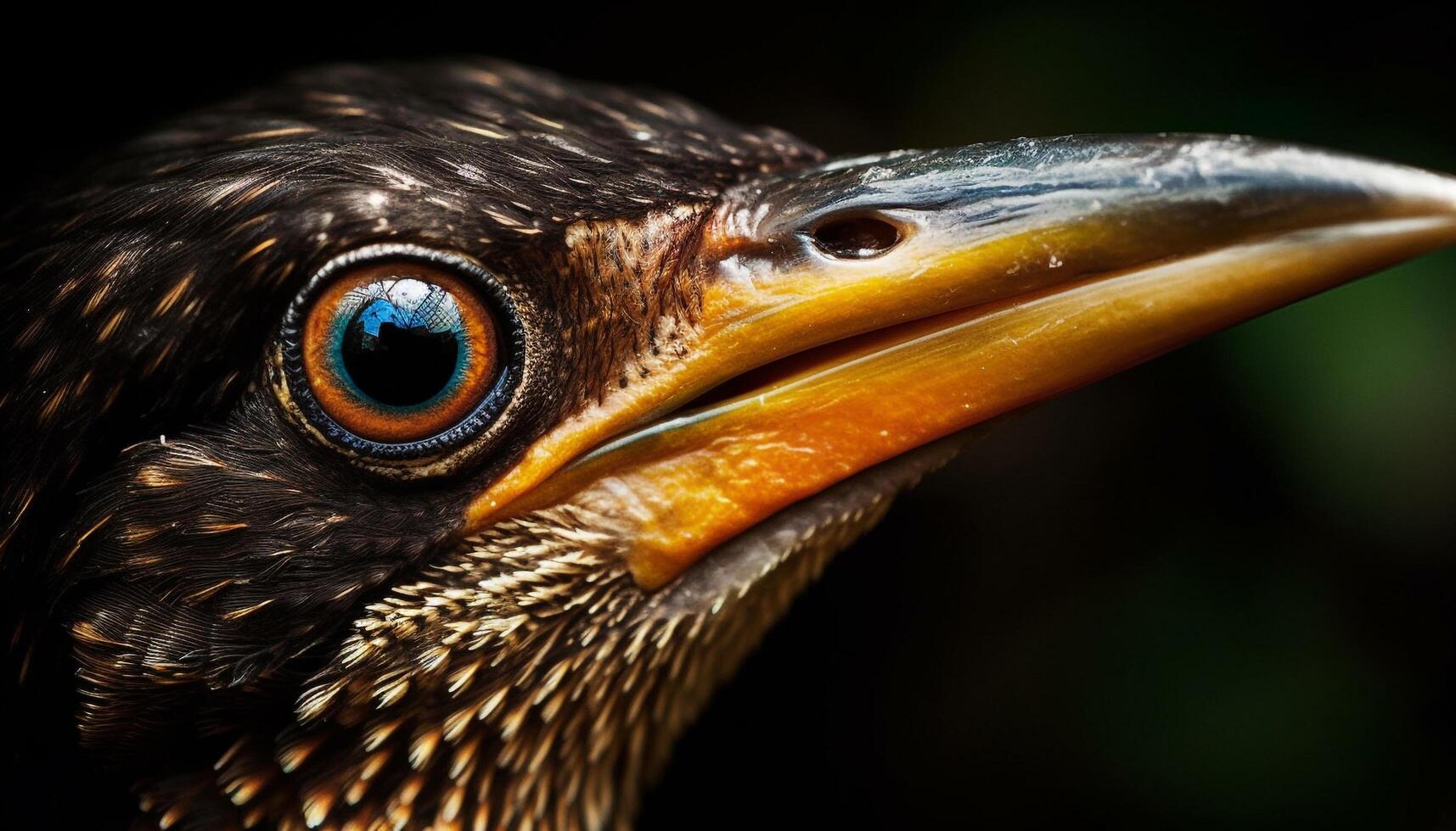 geel bek, blauw oog, schoonheid in natuur gegenereerd door ai foto