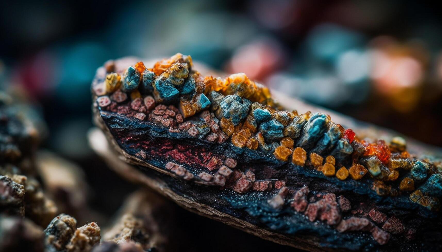 edelsteen verzameling vitrines natuur schoonheid in kleuren gegenereerd door ai foto