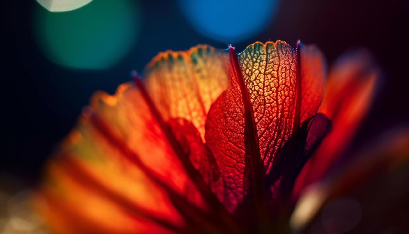 levendig herfst gebladerte gloeit in onscherp natuurlijk backdrop van Woud gegenereerd door ai foto