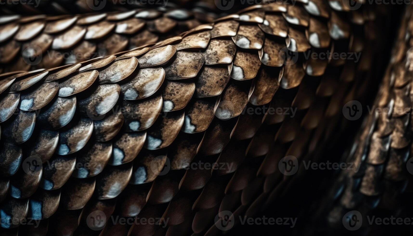 dier markeringen in adder huid, een gevaarlijk reptiel in natuur gegenereerd door ai foto