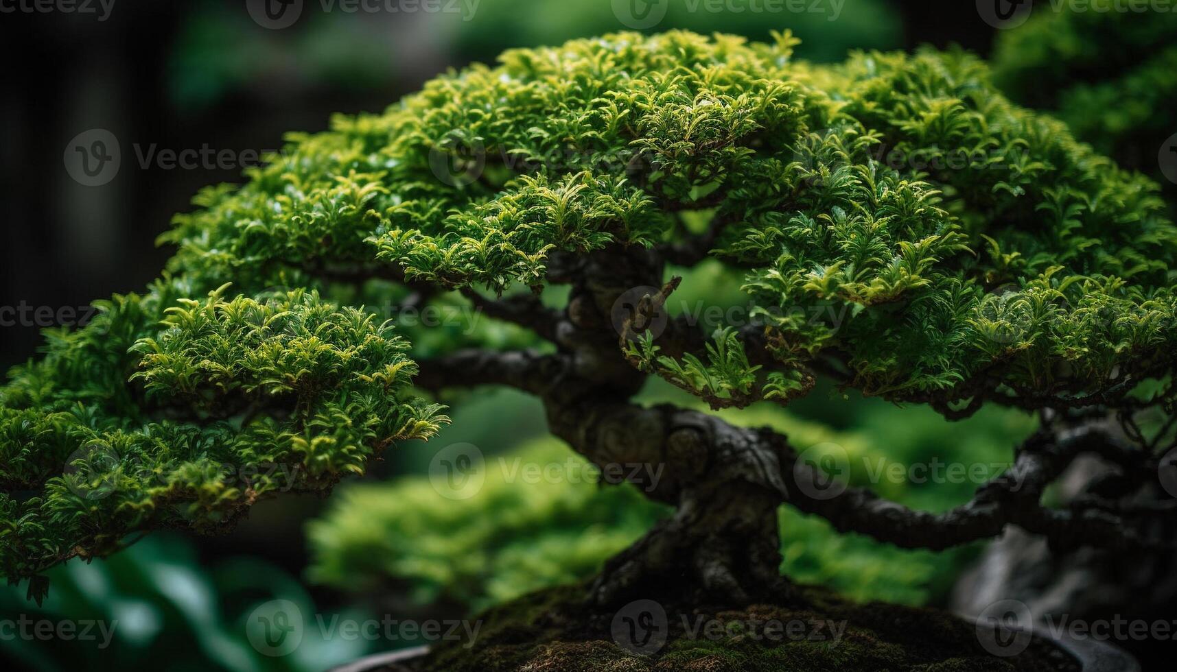 groenblijvend boom in rustig tafereel, symboliseert milieu behoud en culturen gegenereerd door ai foto