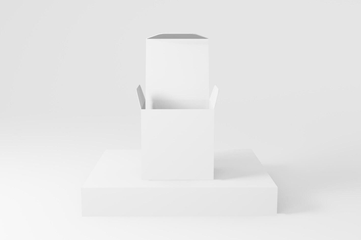 plein doos model, kunstmatig, verpakking mockup ontwerp foto