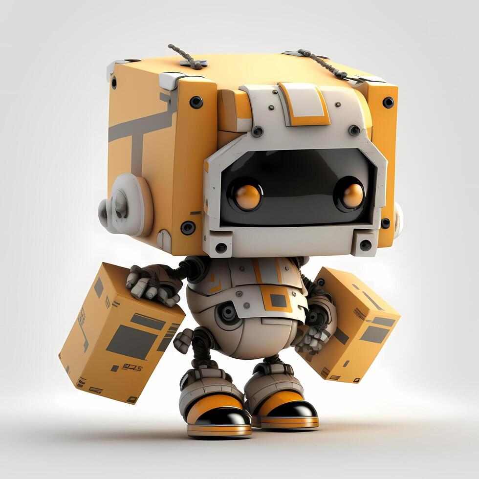 leger karakter robot 3d ontwerp ai gegenereerd foto