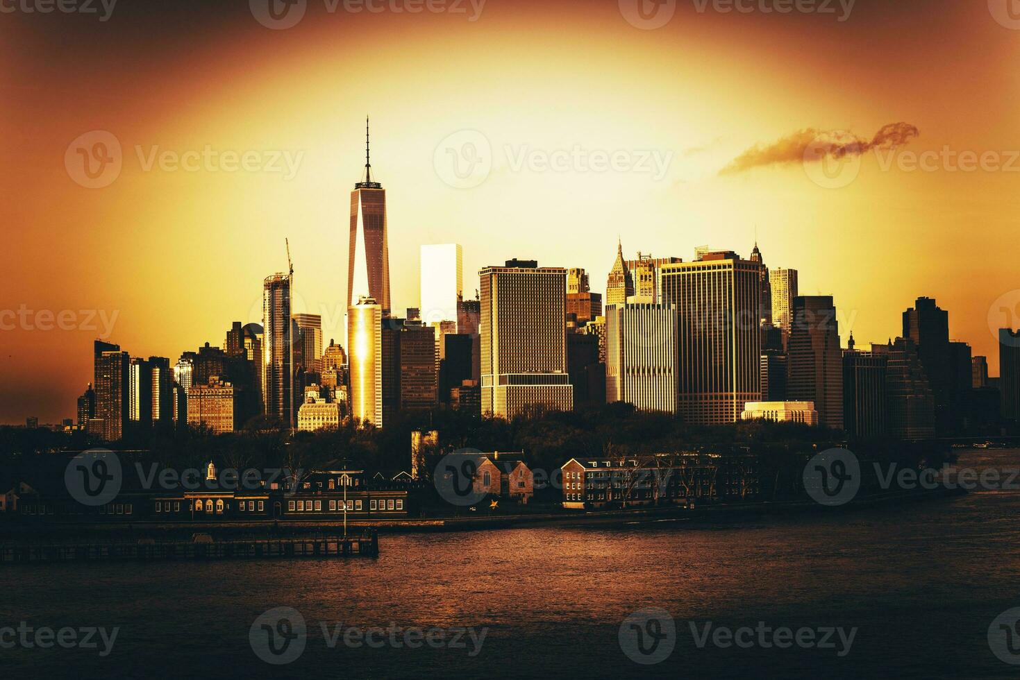 nieuw york stad gouden uur foto