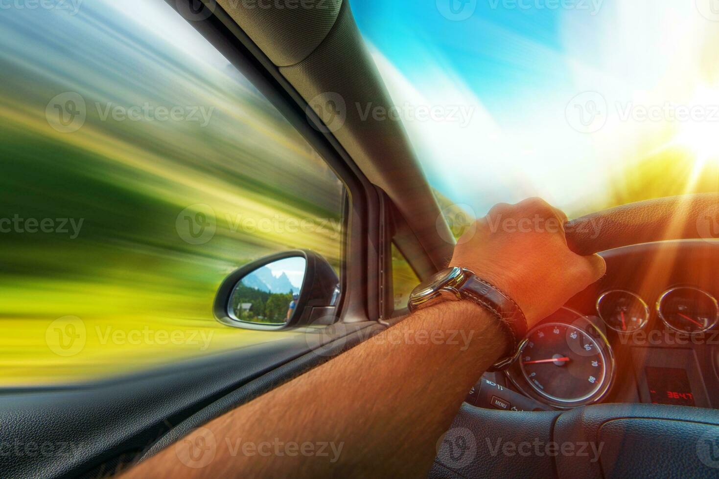 snel auto het rijden foto