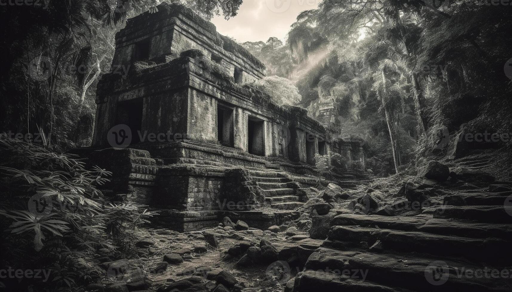 oude ruïnes van angkor, beroemd reizen bestemming voor geschiedenis en archeologie gegenereerd door ai foto