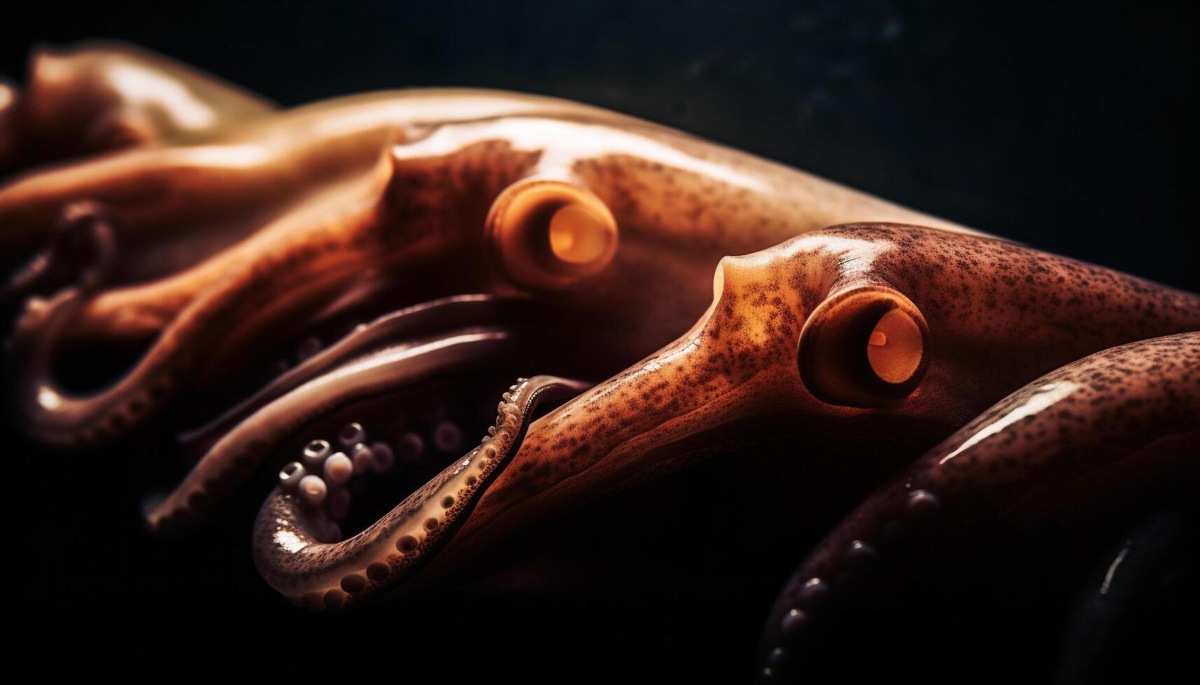 vers zeevruchten lekkernij Octopus tentakels en krab klauwen Aan Scherm gegenereerd door ai foto