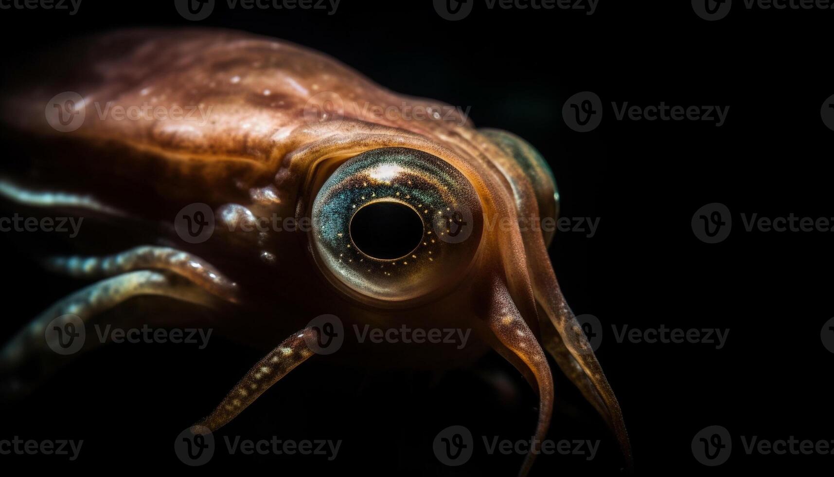 multi gekleurde schaaldier dichtbij omhoog portret vitrines natuurlijk schoonheid onderwater- gegenereerd door ai foto