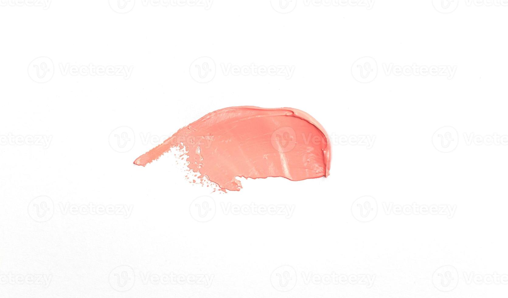 verf penseelstreek textuur achtergrond van koraal roze aquarel foto