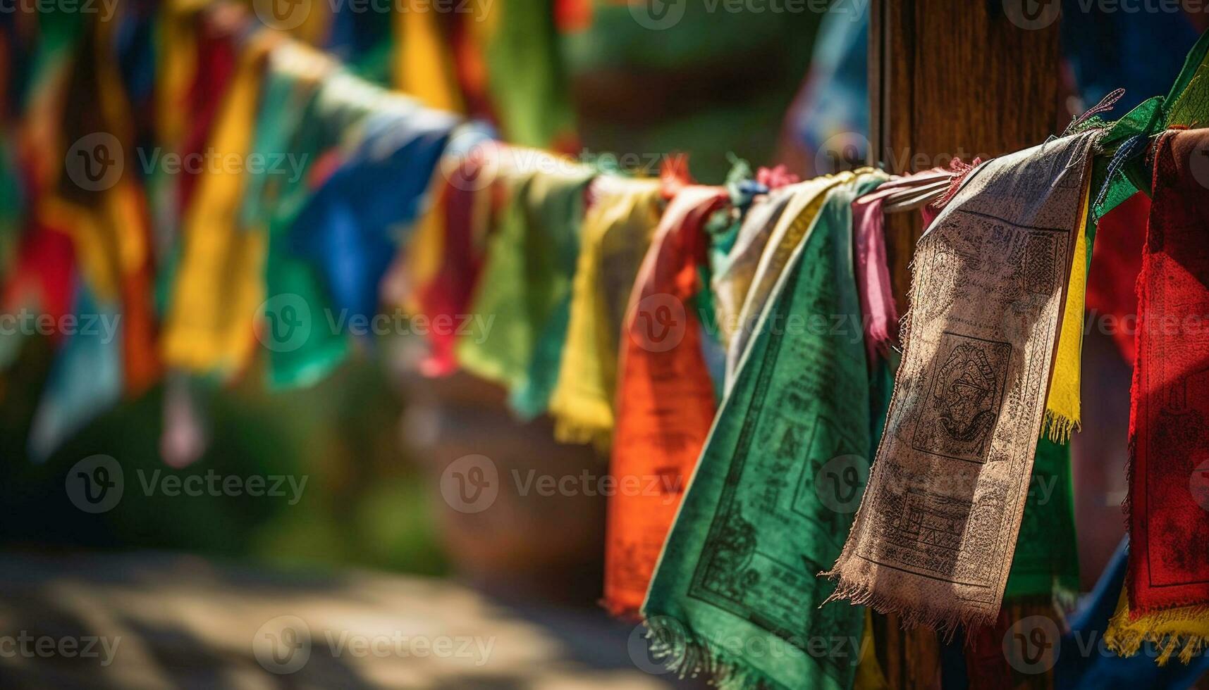 multi gekleurde kleding hangende in een rij, een levendig mode verzameling gegenereerd door ai foto