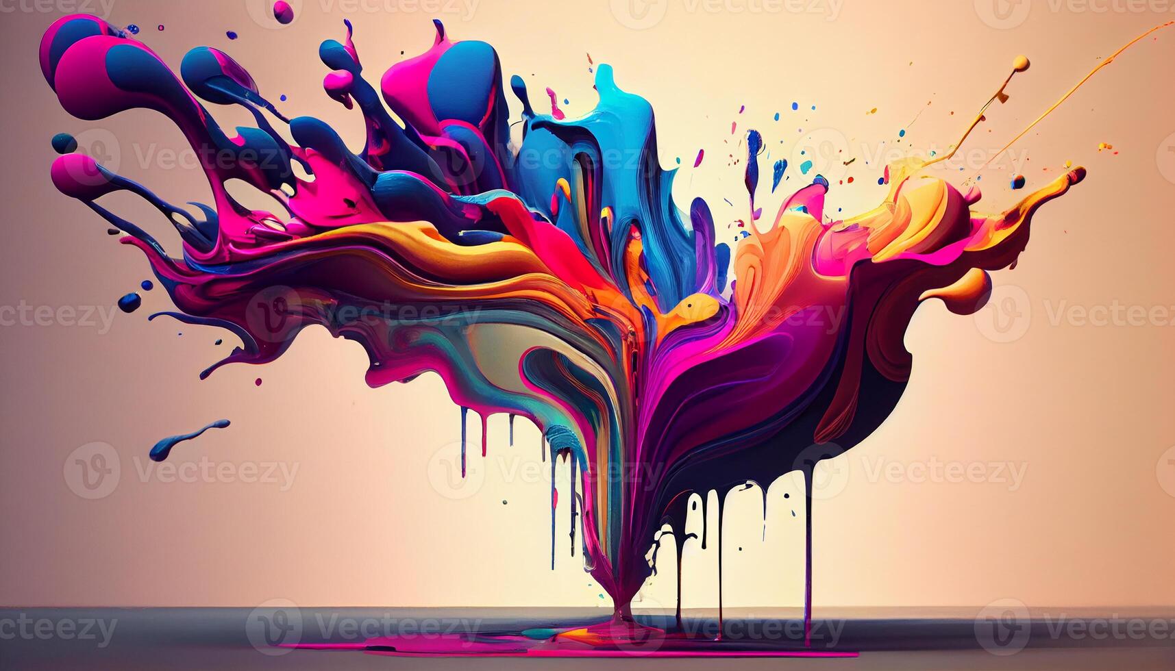 abstract verf backdrop inkt illustratie van multi gekleurde ,generatief ai foto