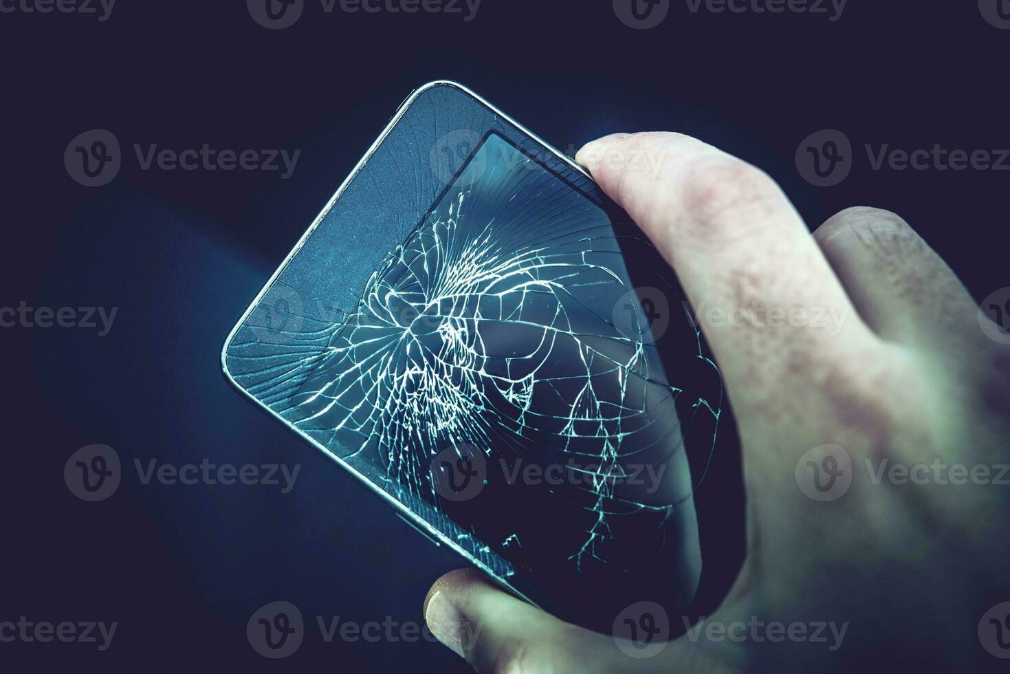 beschadigd smartphone scherm foto