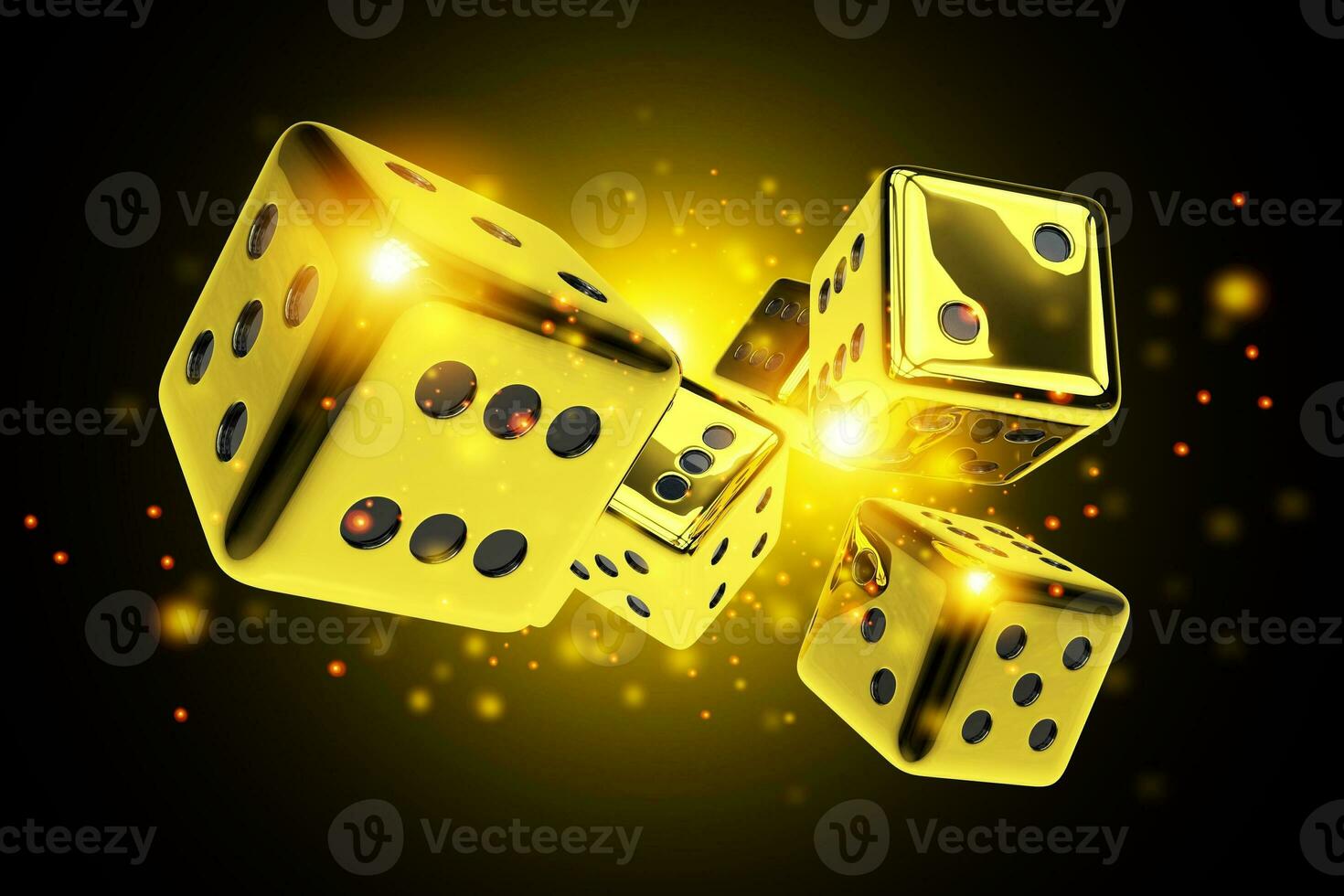 gouden Dobbelsteen casino spel foto