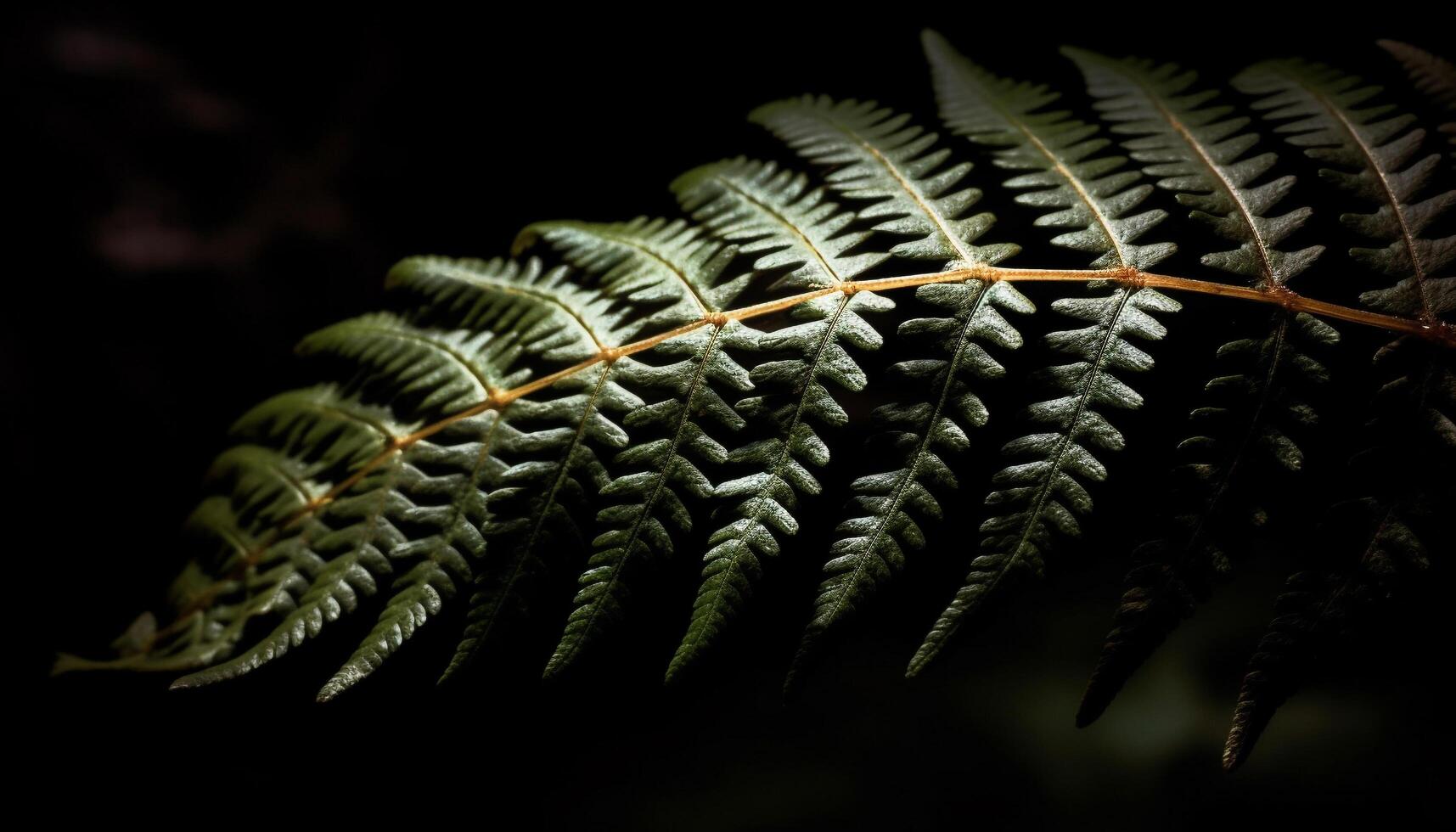 fractal varen varenblad spiralen in tropisch regenwoud gegenereerd door ai foto
