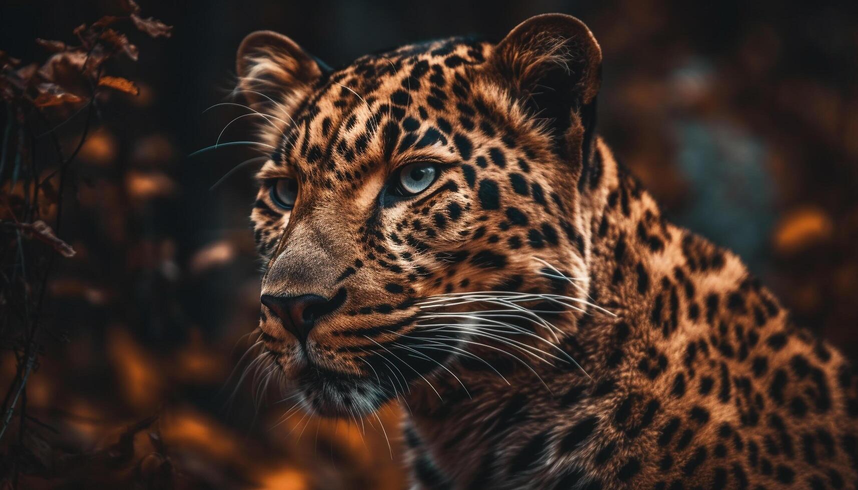 majestueus Bengalen tijger staren in tropisch wildernis gegenereerd door ai foto