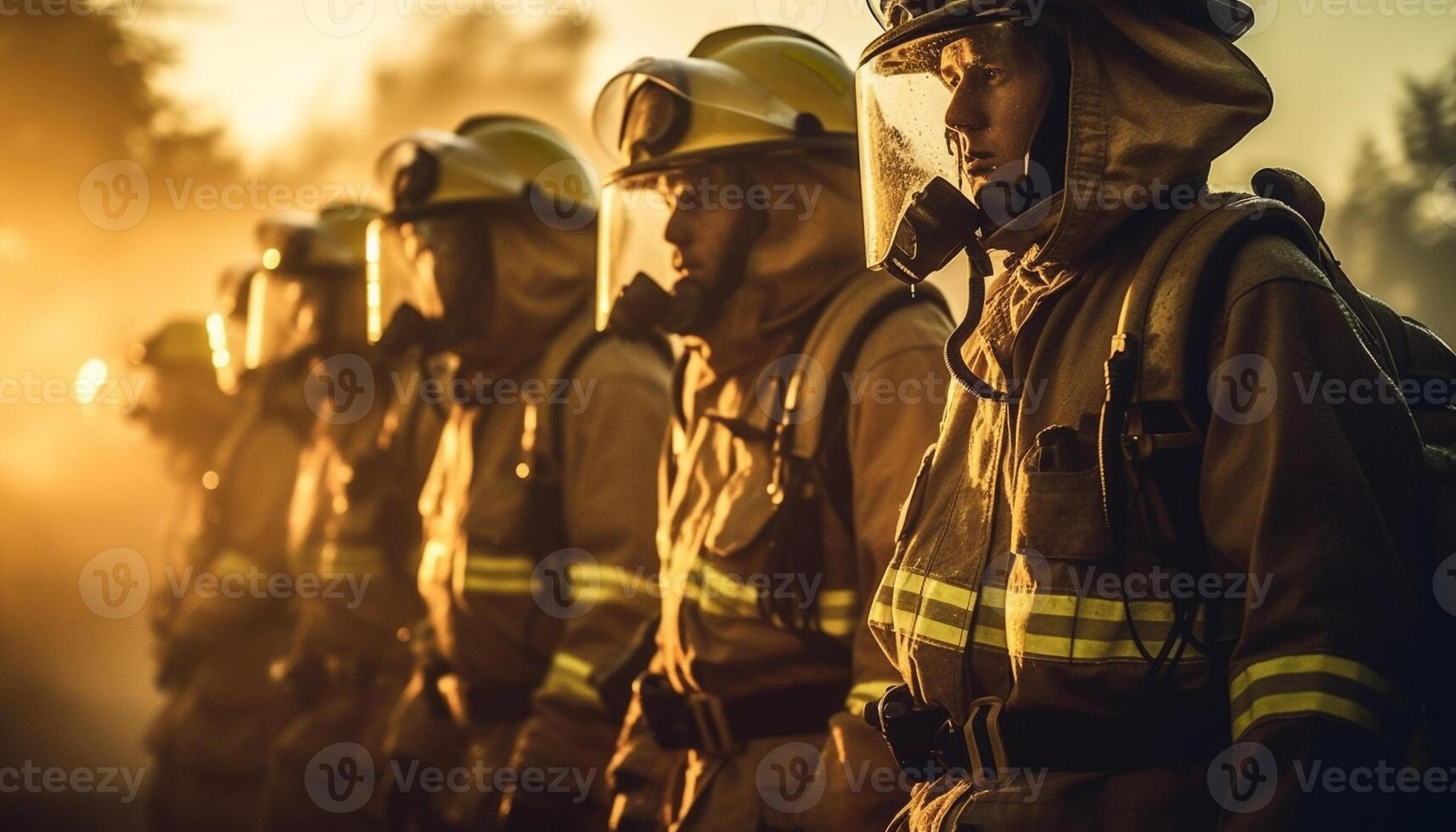 heroes in uniform beschermen natuur van Gevaar gegenereerd door ai foto