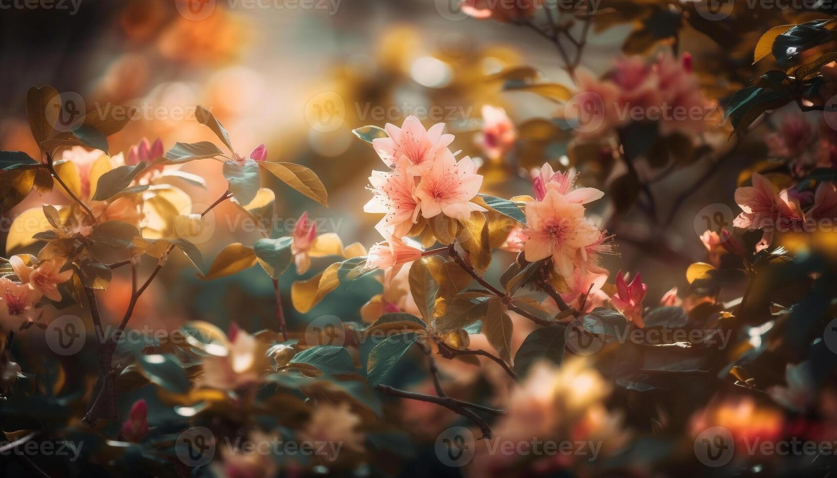 levendig herfst gebladerte vult natuur canvas prachtig gegenereerd door ai foto