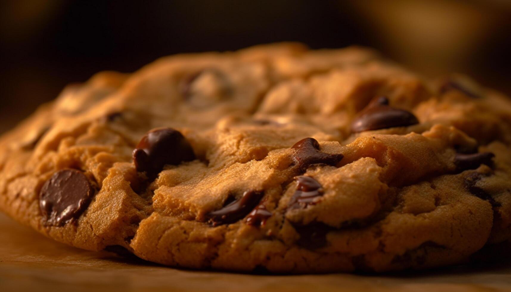 genieten in de decadent eigengemaakt chocola koekjes gegenereerd door ai foto