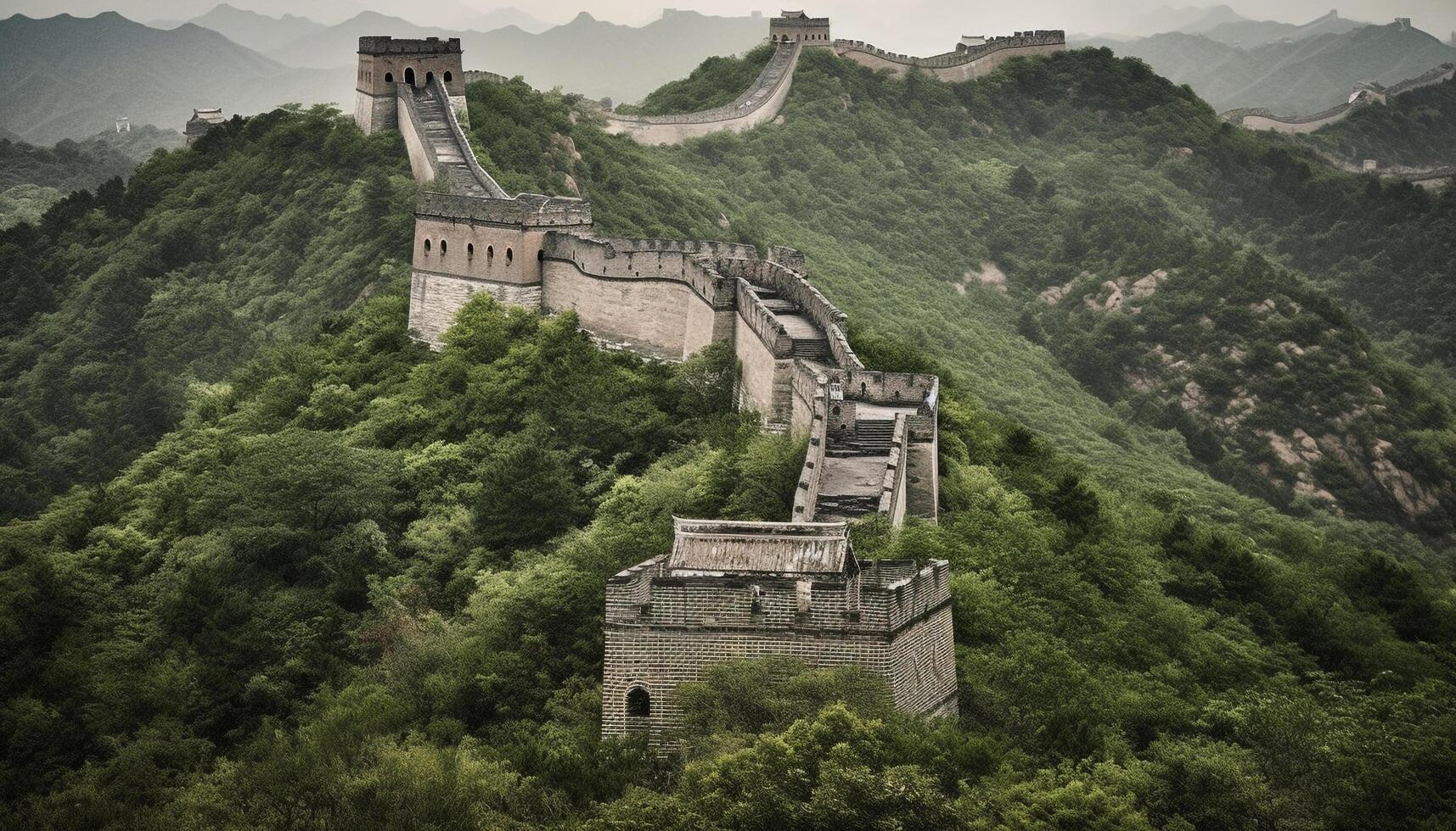 Chinese beroemd mijlpaal tafereel gegenereerd door ai foto