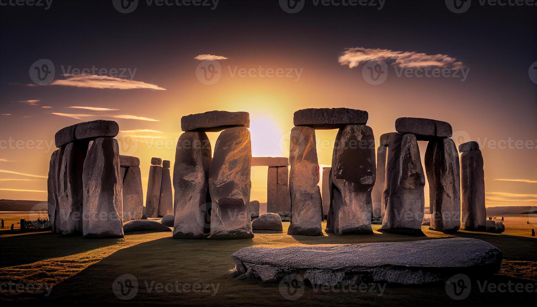 oude megaliet monument staat mysterie in schoonheid gegenereerd door ai foto