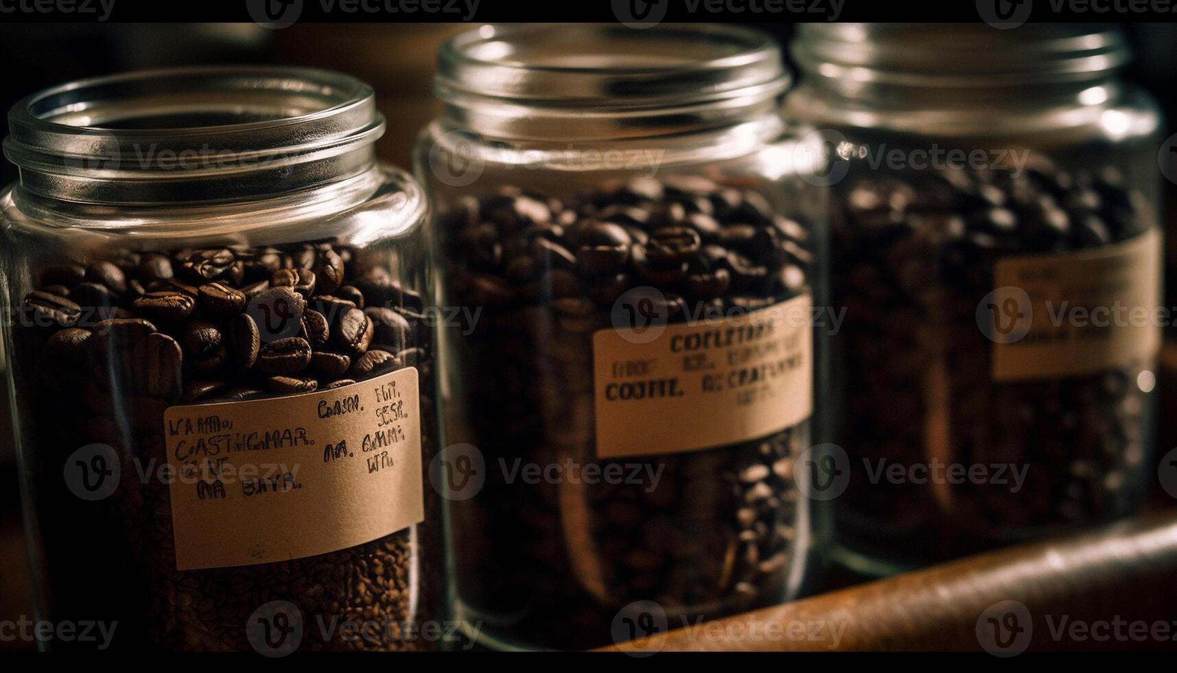 vers grond koffie Boon aroma Bij koffie winkel gegenereerd door ai foto