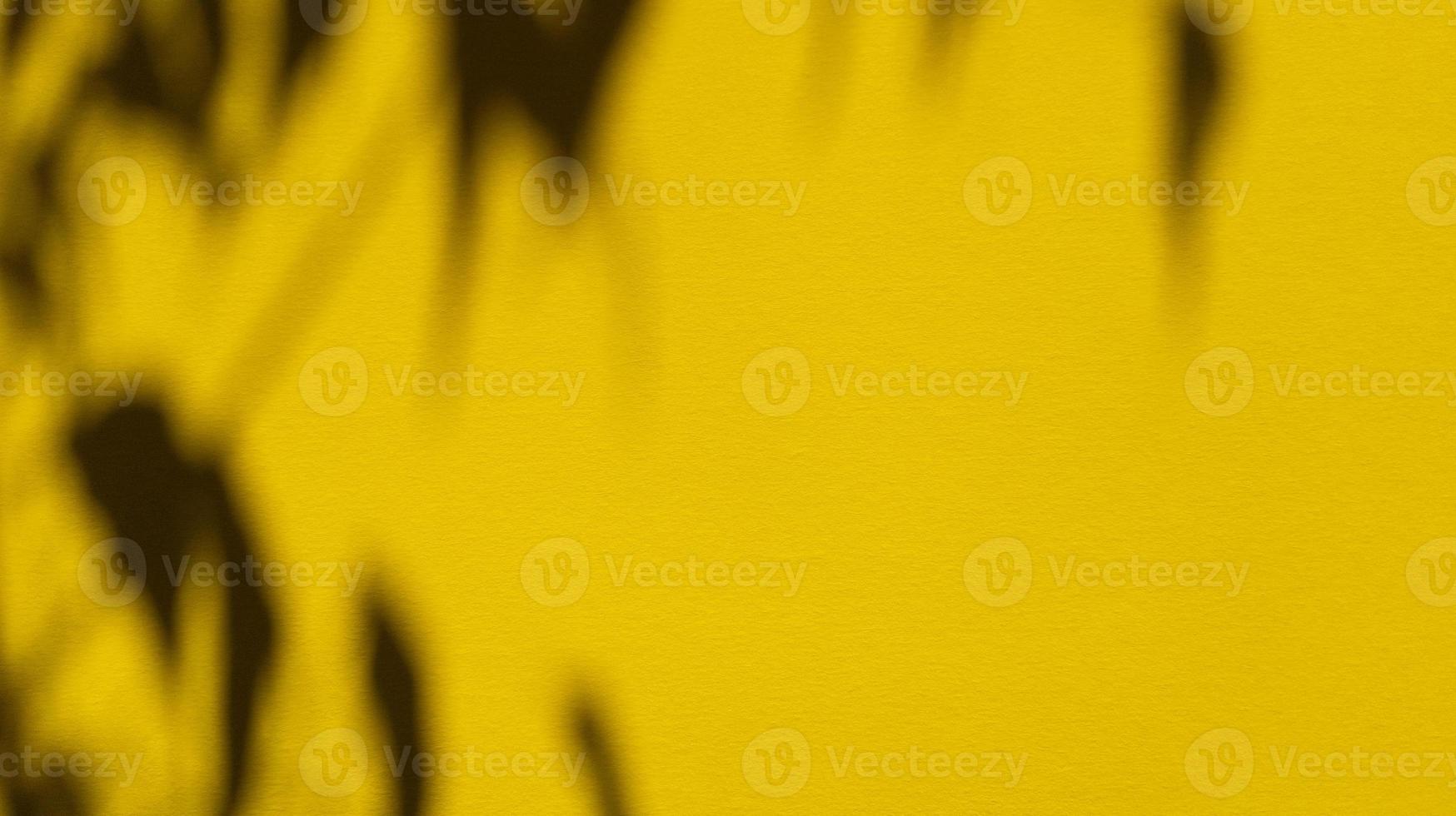 laat schaduwen op geel pastel papier abstracte backgorund stock foto
