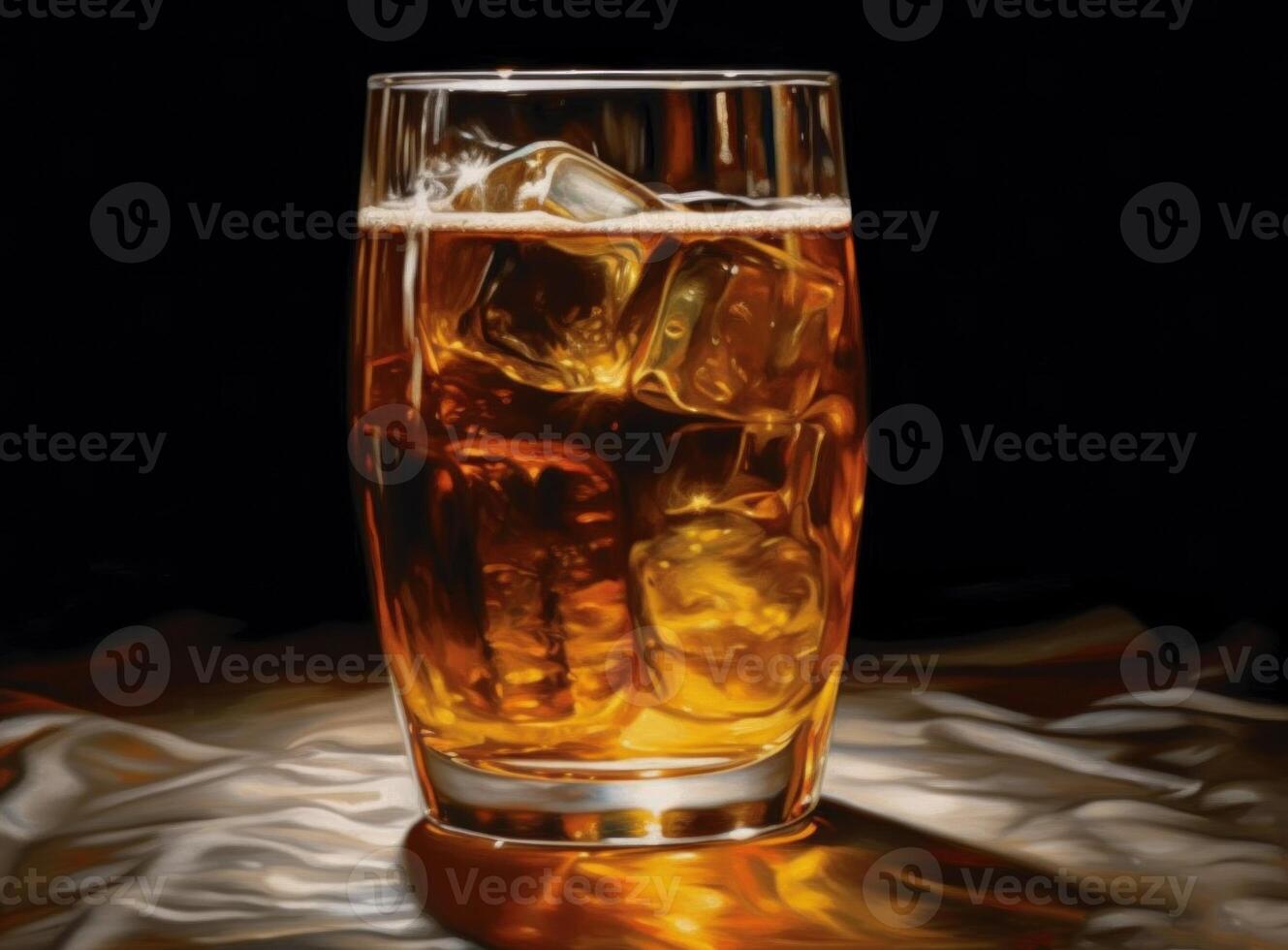 bier in glas illustratie ai generatief foto