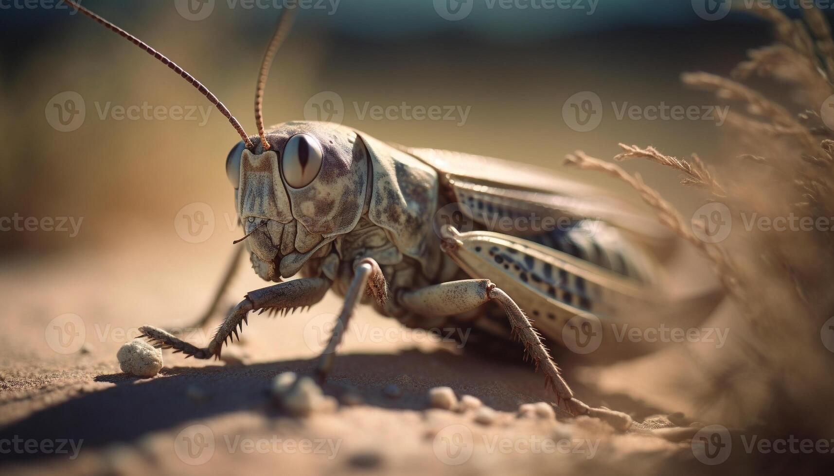 klein mier Aan blad, focus Aan voorgrond gegenereerd door ai foto