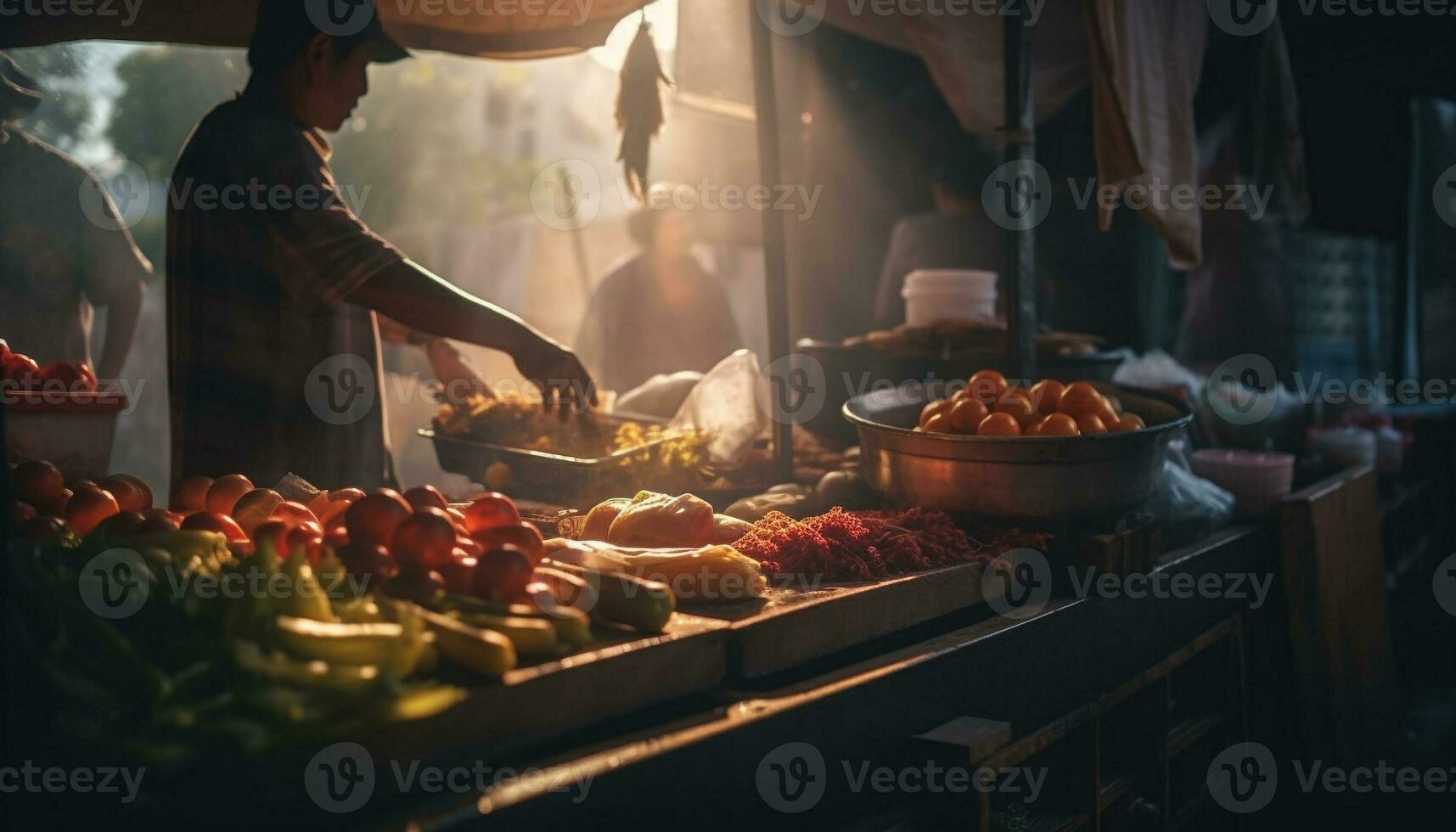 voorbereidingen treffen gezond maaltijd met vers groenten gegenereerd door ai foto