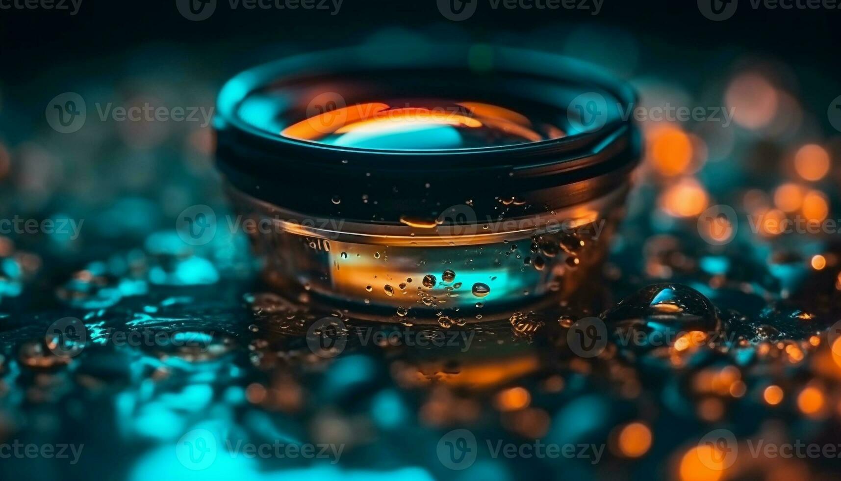 gloeiend blauw vlam verlicht donker nacht lucht gegenereerd door ai foto
