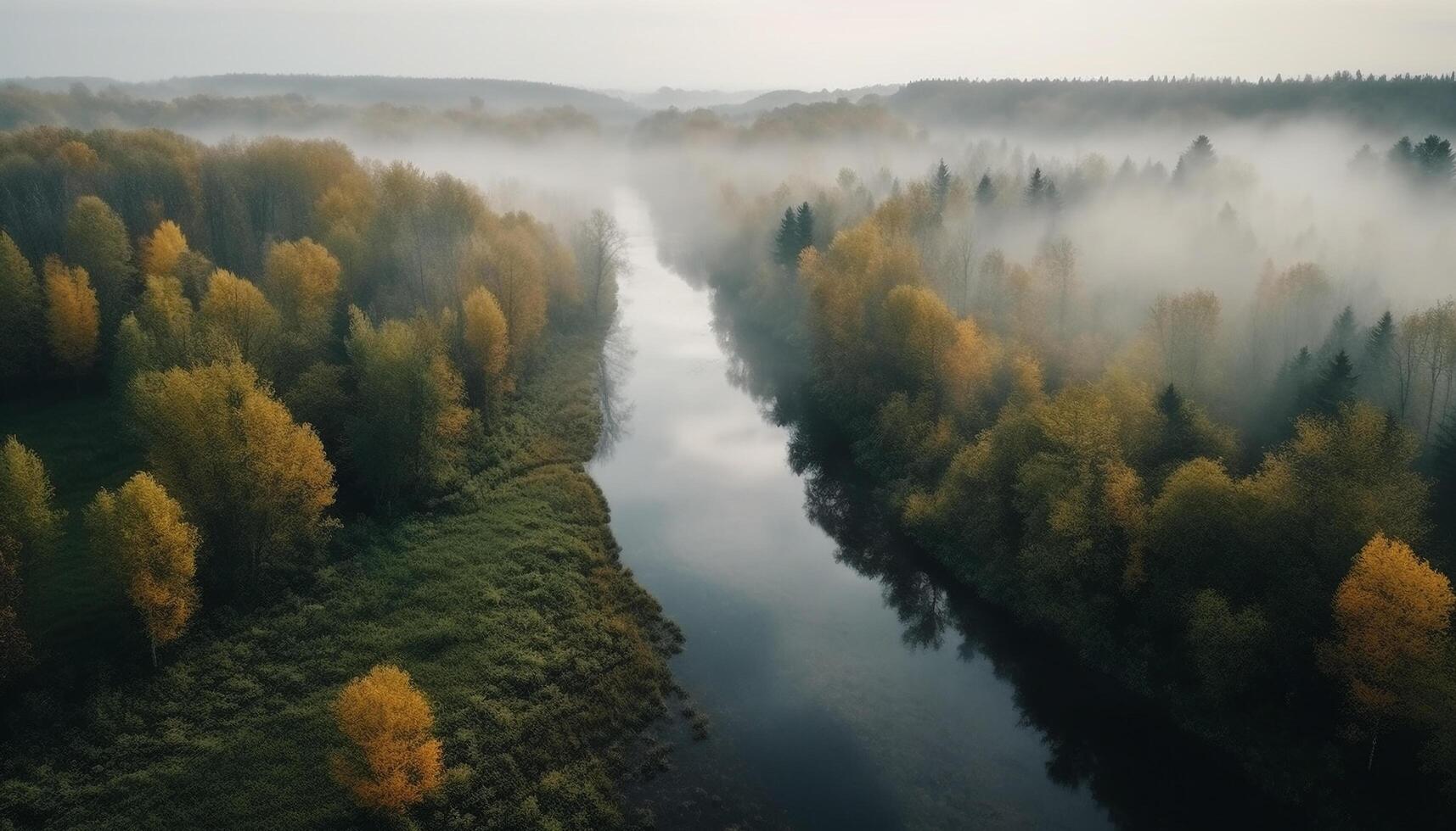 geel bladeren val, onthullend herfst schoonheid gegenereerd door ai foto