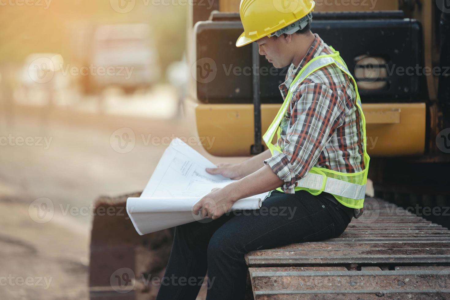 bouw werken op de bouwplaats foto