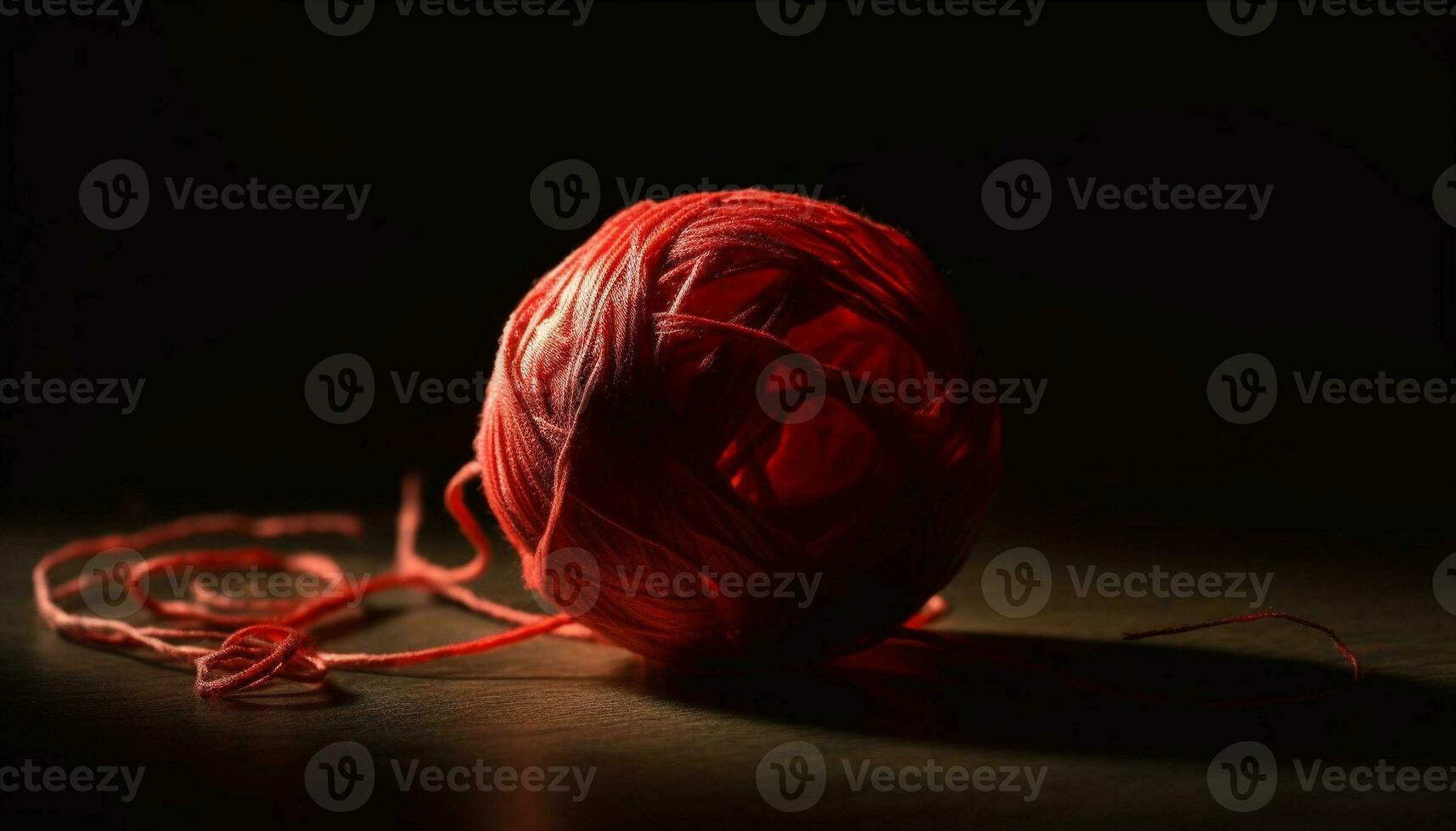 een kleurrijk bal van wol, gerold omhoog met vaardigheid en creativiteit gegenereerd door ai foto
