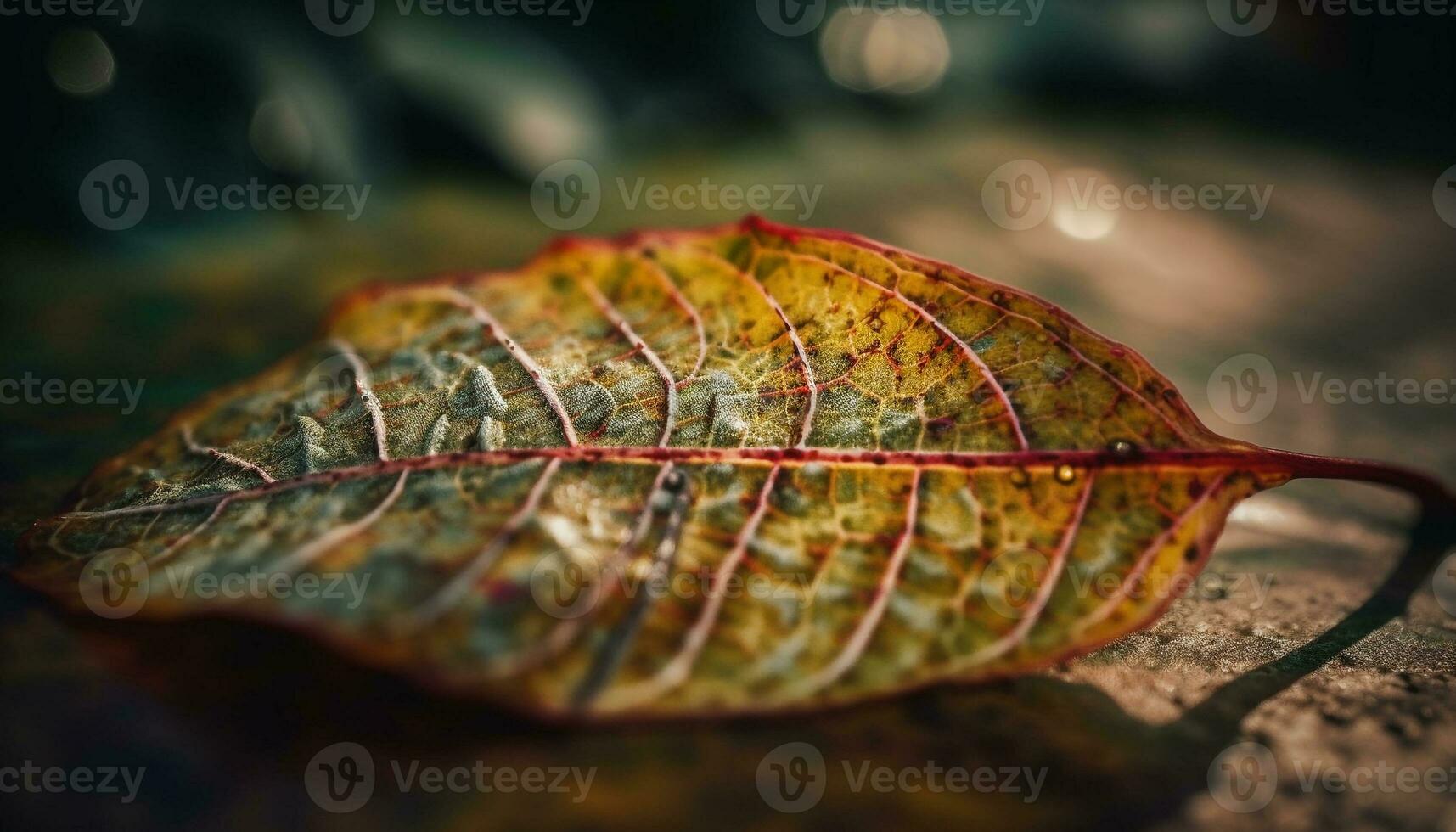 herfst schoonheid in natuur levendig kleuren, droog bladeren vallend sierlijk gegenereerd door ai foto