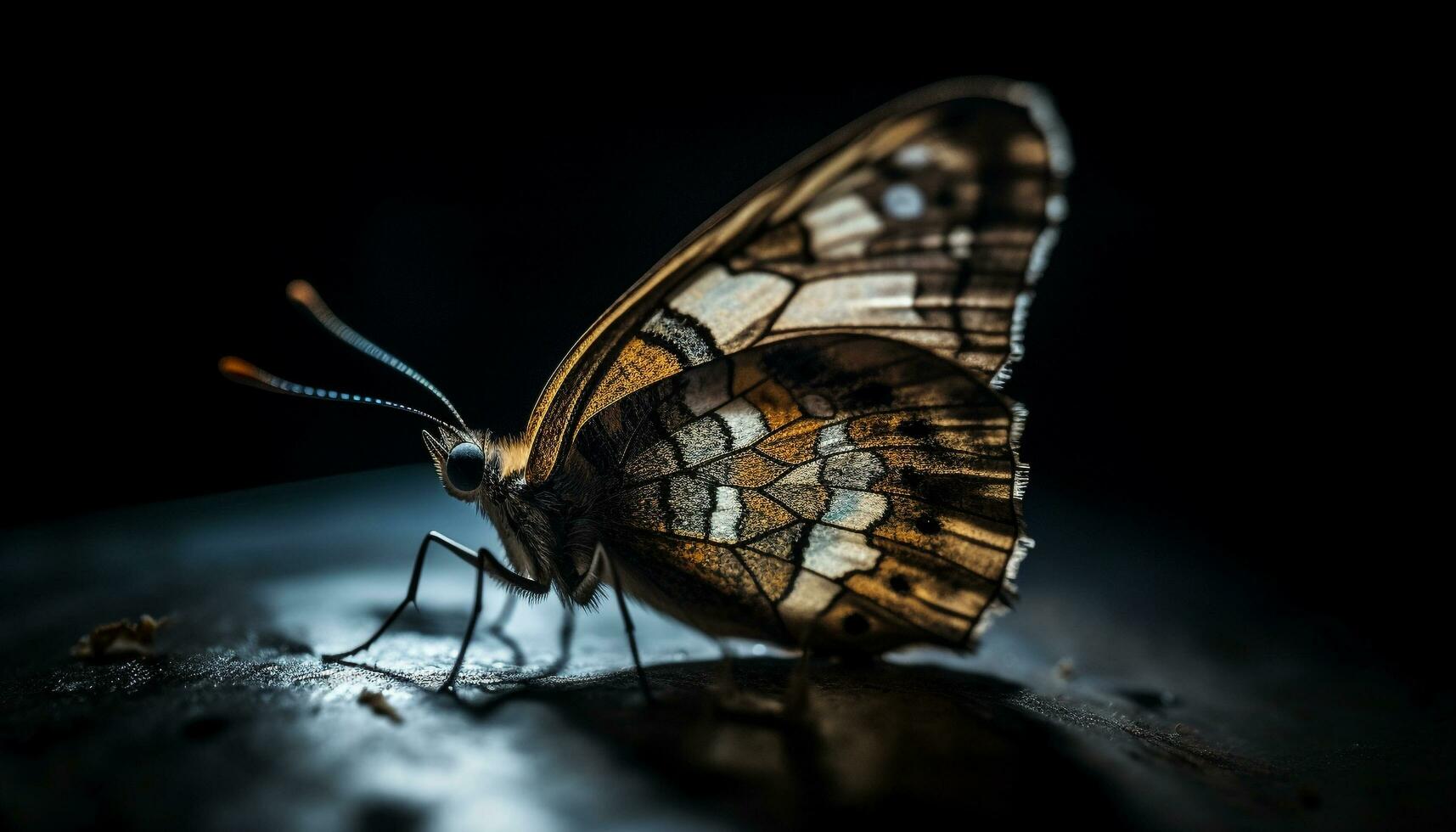 de breekbaar schoonheid van een multi gekleurde vlinder in natuur elegantie gegenereerd door ai foto