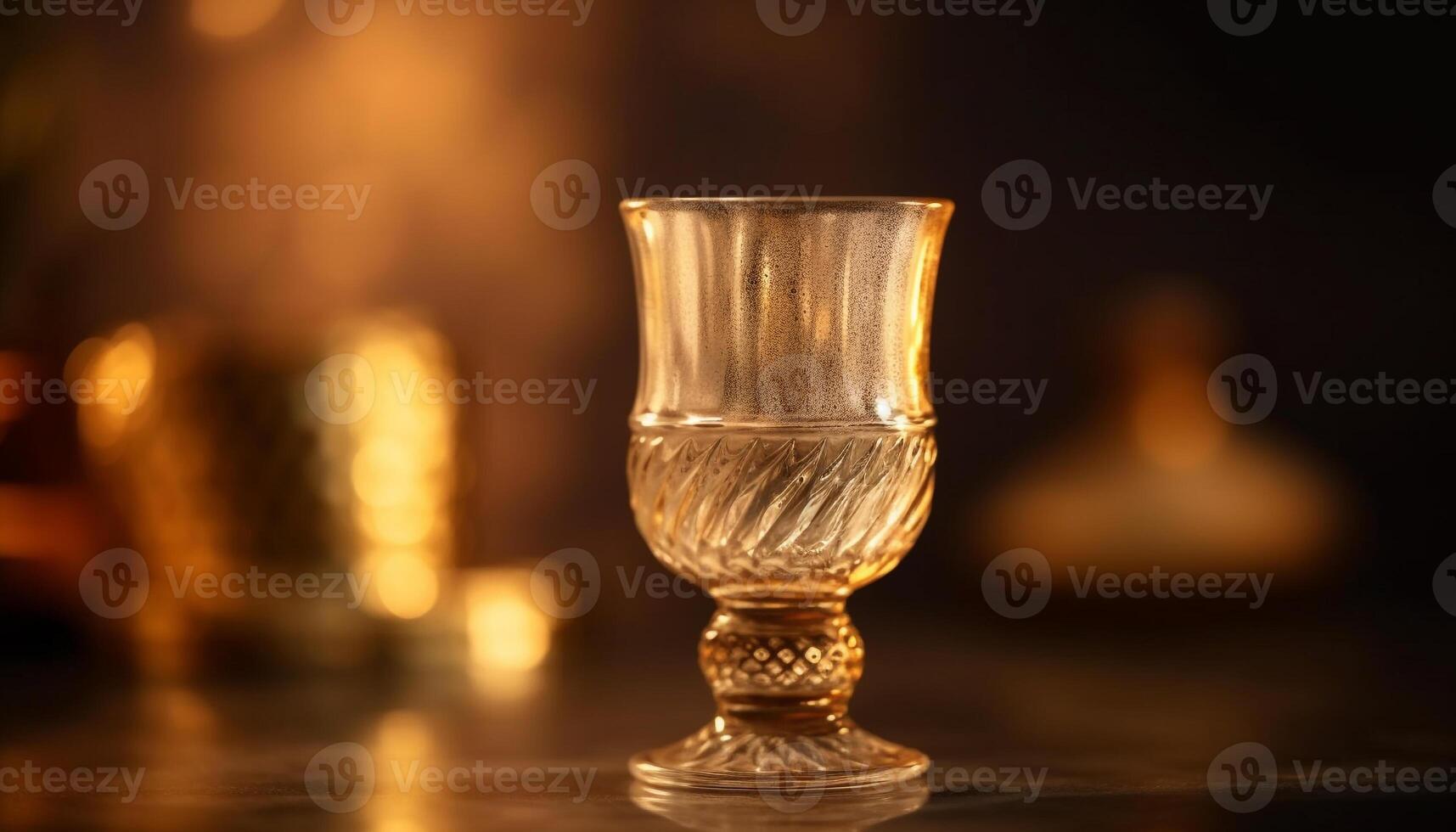 een luxueus whisky glas verlichte door een verlicht vlam gegenereerd door ai foto