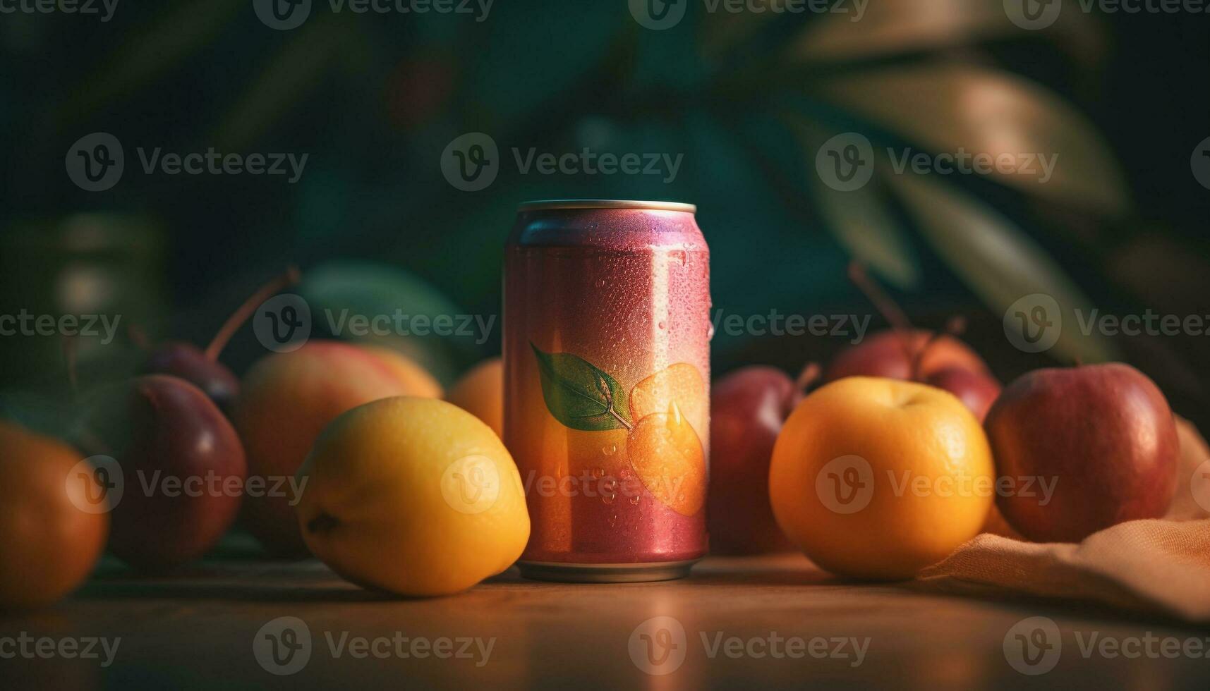biologisch zomer cocktail in rustiek pot met sappig BES fruit gegenereerd door ai foto