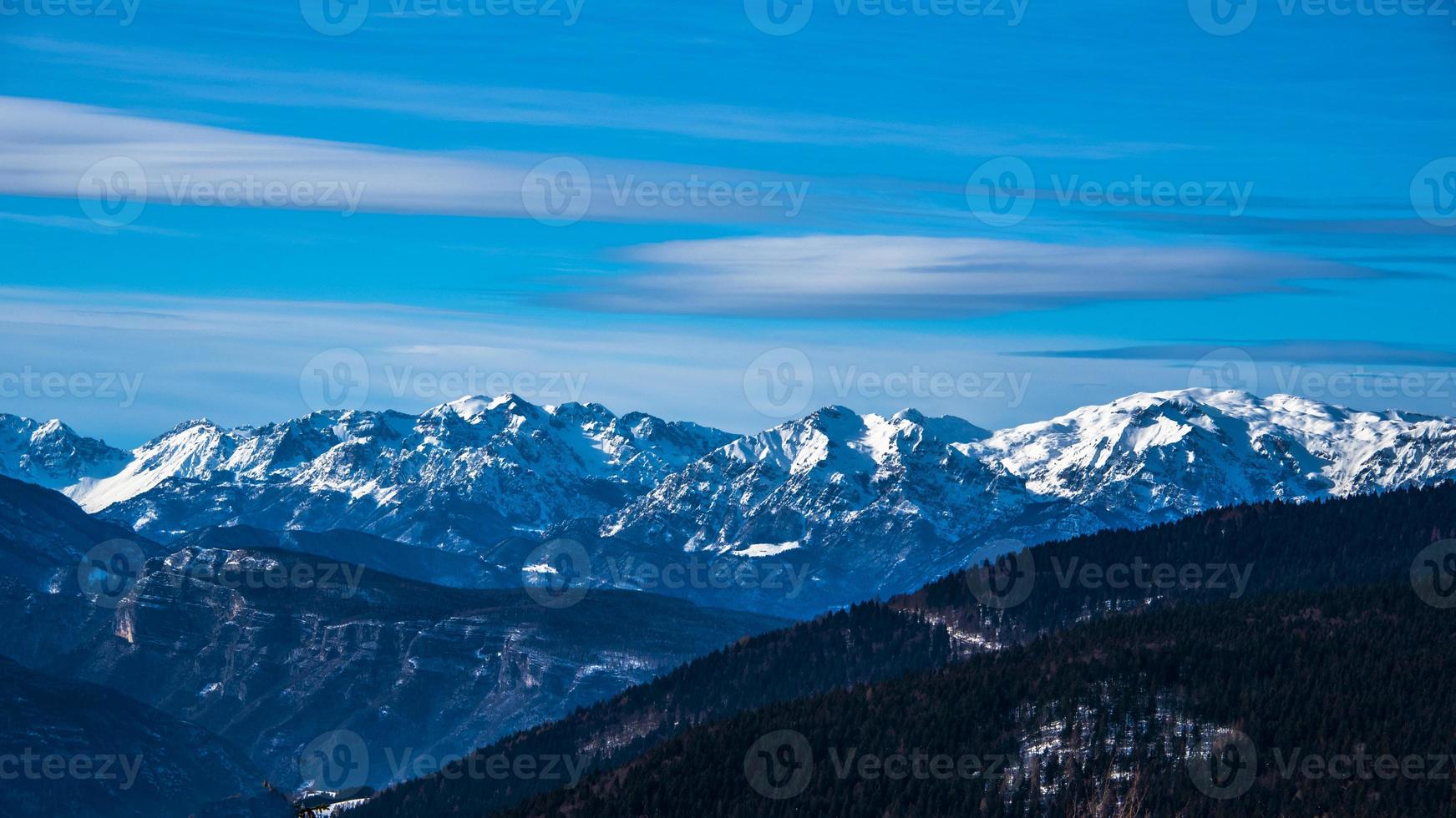 winter alpine uitzicht foto