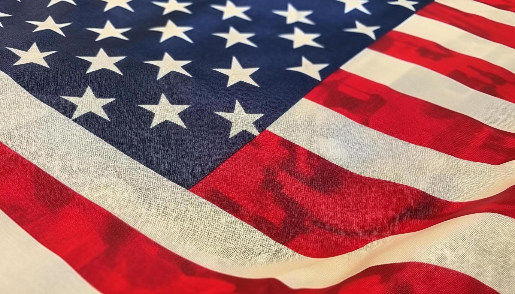 Amerikaans vlag golvend in viering van vierde van juli vrijheid gegenereerd door ai foto