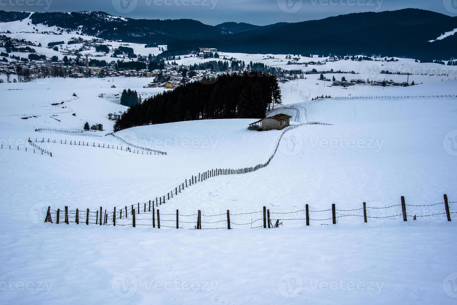 scheidingen in de sneeuw foto