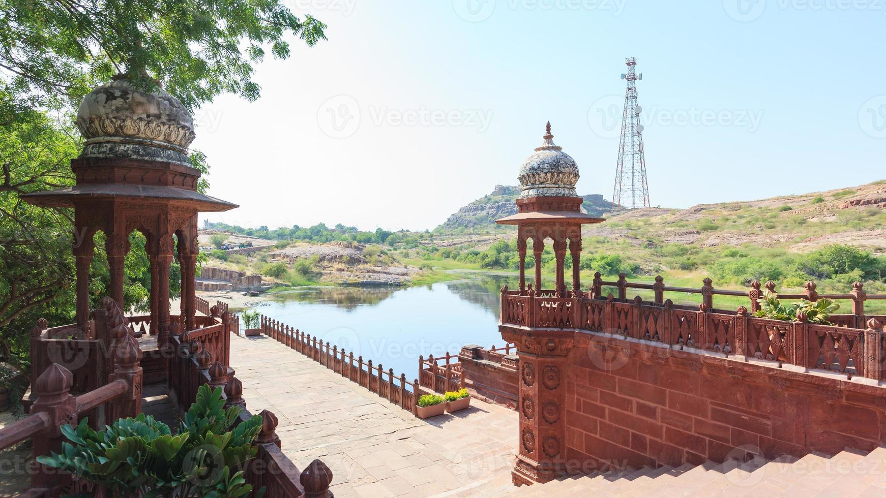 ingang van jaswant tanda mausoleum jodhpur rajasthan india foto