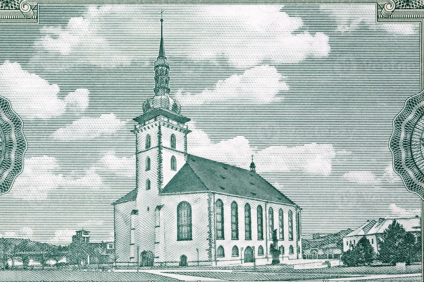 kerk van de veronderstelling van de gezegend maagd Maria in teplice van geld foto