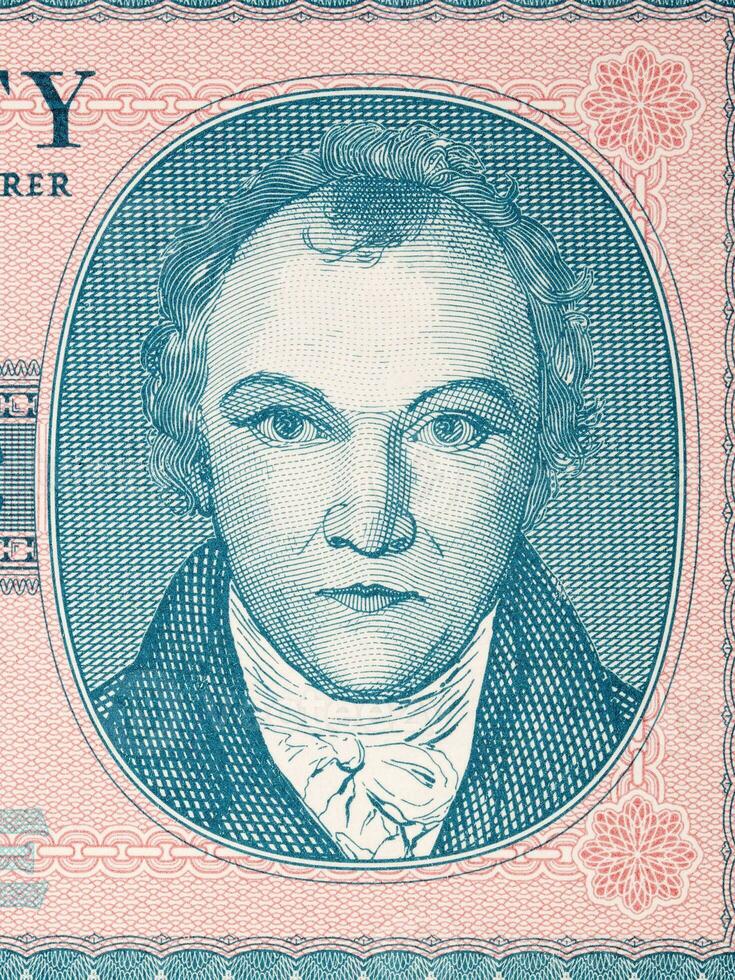 William blake een portret van Brits geld foto